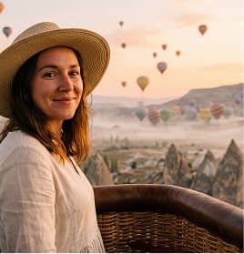 Hot air balloon in Cappadocia