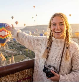 Hot air balloon in Cappadocia